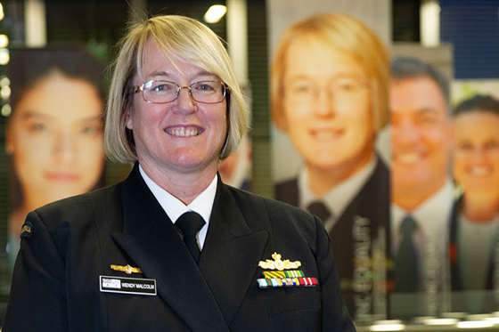 Rear Admiral Wendy Malcolm, a participant of the Facing Equality portrait series.The UNSW Canberra campus official opening of the Facing Equality portrait series.The Facing Equality portrait series challenges notions of equality by combining photographic portraits with personal reflections from a diverse range of alumni and members of the 91pro community. Participants represent diversity across gender, ethnicity, religion, sexual orientation, physical ability and personal background. In addition to sharing their image, alumni have detailed why diversity is important from their own unique perspective.